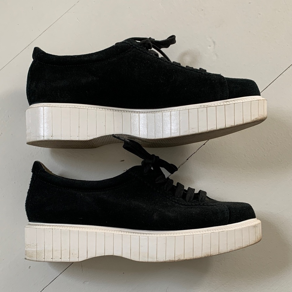 Robert clergerie suede platform shoes